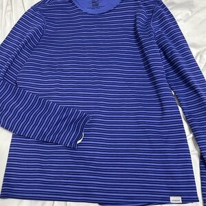 Patagonia Blue Long Sleeve Striped Tee